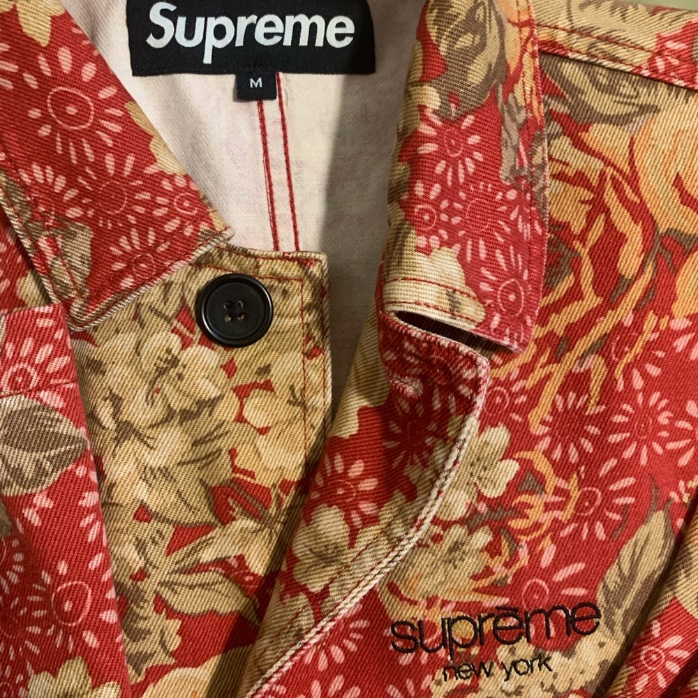 Supreme Floral Denim Long Jacket
